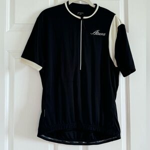 Altura Classics black zip up cycling jersey with white trim - size L
